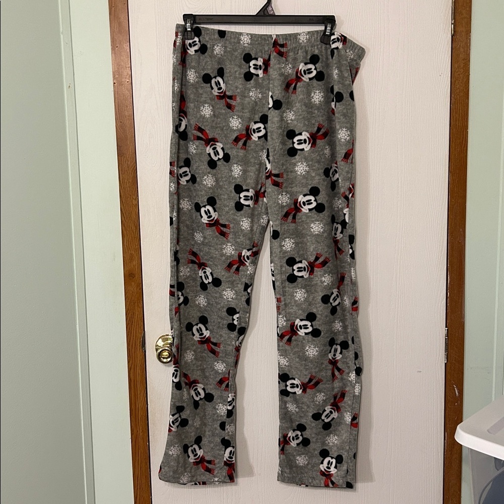 Disney Gray Pajama Pants with Mickey Mouse Design